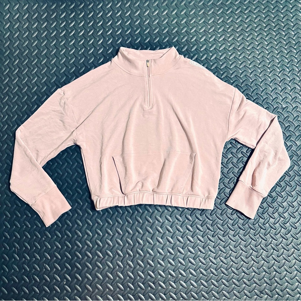 Gymshark women’s Pippa half zip pullover pebble pink